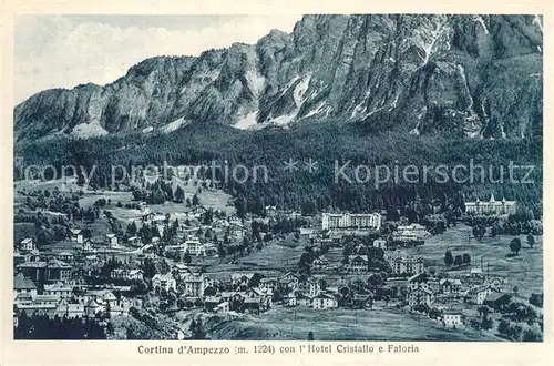 AK / Ansichtskarte Cortina_d_Ampezzo Hotel Cristallo Faloria Cortina_d_Ampezzo