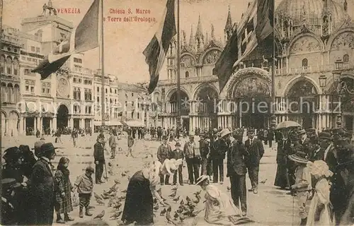 AK / Ansichtskarte Venezia_Venedig Chiesa San Marco Torre dell Orologio Venezia Venedig