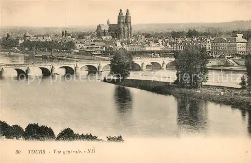 AK / Ansichtskarte Tours_Indre et Loire Stadtpanorama  Tours Indre et Loire