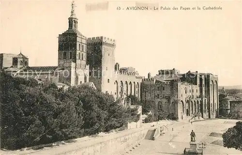 AK / Ansichtskarte Avignon_Vaucluse Palais des Papes Cathedrale Avignon Vaucluse