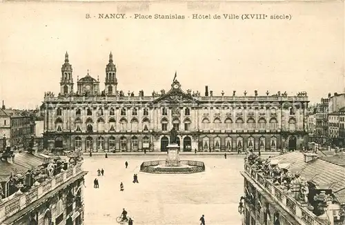 AK / Ansichtskarte Nancy_Lothringen Place Stanislaus Hotel de Ville Nancy Lothringen
