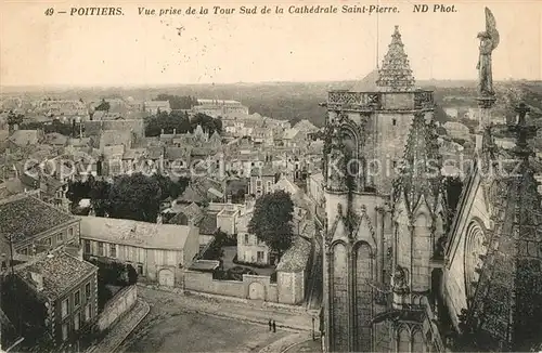 AK / Ansichtskarte Poitiers_Vienne Tour Sud de la Cathedrale Saint Pierre Poitiers Vienne