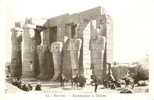 AK / Ansichtskarte Thebes_Aegypten Ramesseum Thebes Aegypten