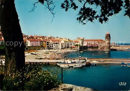 AK / Ansichtskarte Collioure Joyau de la Cote Catalane Eglise Notre Dame des Anges Plage Collioure