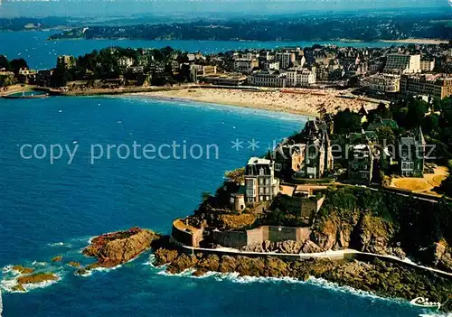 AK / Ansichtskarte Dinard_Ille_et_Vilaine_Bretagne Fliegeraufnahme pointe Malouine grande plage Dinard_Ille