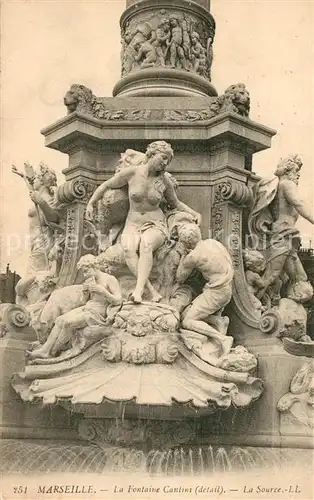 AK / Ansichtskarte Marseille_Bouches du Rhone La Fontaine Cantini Marseille