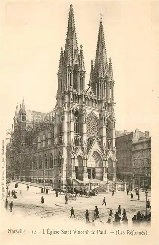 AK / Ansichtskarte Marseille_Bouches du Rhone Eglise Saint Vincent de Paul Marseille