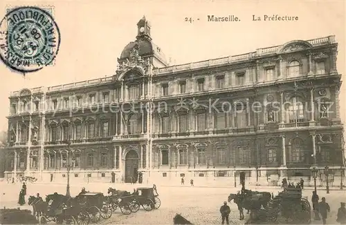 AK / Ansichtskarte Marseille_Bouches du Rhone La Pr?fecture Pferdekutschen Marseille