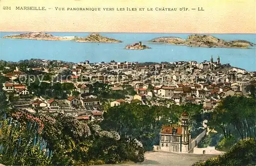 AK / Ansichtskarte Marseille_Bouches du Rhone Vue vers les Iles et le Chateau d`if Marseille