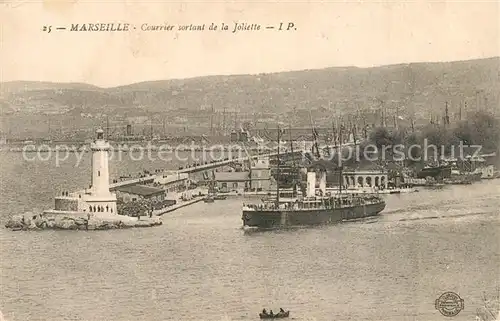 AK / Ansichtskarte Marseille_Bouches du Rhone Courrier sortant de la Joliette Marseille