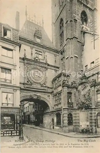 AK / Ansichtskarte Rouen La Grosse Horloge Rouen