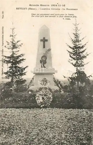 AK / Ansichtskarte Revigny sur Ornain Cimeti?re Militaire Monument Revigny sur Ornain
