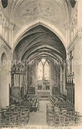 AK / Ansichtskarte Lion sur Mer Eglise Interieur Lion sur Mer