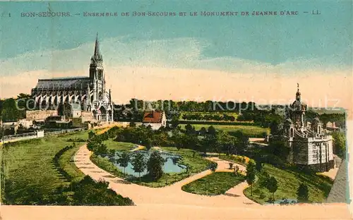 AK / Ansichtskarte Bon Secours et Monument de Jeanne d`Arc Bon Secours