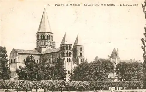 AK / Ansichtskarte Paray le Monial Basilique et le Cloitre Paray le Monial