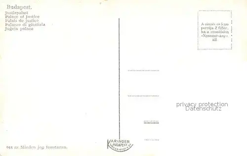 AK / Ansichtskarte Budapest Justizpalast Budapest