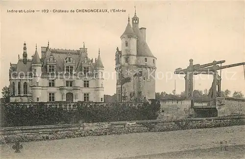AK / Ansichtskarte Indre Chateau de Chenonceaux l Entree Indre