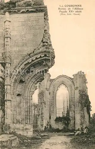 AK / Ansichtskarte La_Couronne_Charente Ruines de lAbbaye Facade La_Couronne_Charente