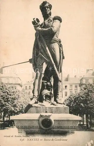AK / Ansichtskarte Nantes_Loire_Atlantique Statue de Cambronne Nantes_Loire_Atlantique