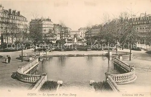 AK / Ansichtskarte Dijon_Cote_d_Or Le Square et la Place Darcy Dijon_Cote_d_Or
