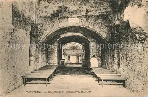 AK / Ansichtskarte Carthage_Karthago Chapelle de lAmphitheatre Interieur Carthage Karthago