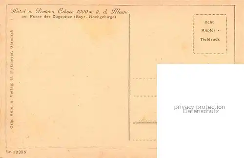 AK / Ansichtskarte Eibsee Hotel und Pension Eibsee Eibsee