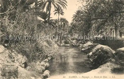 AK / Ansichtskarte Gabes Paysage Route de Sfax Gabes