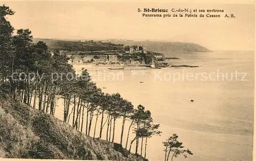 AK / Ansichtskarte Saint Brieuc_Cotes d_Armor et ses environs Panorama pris de la Pointe de Cesson Saint Brieuc_Cotes d