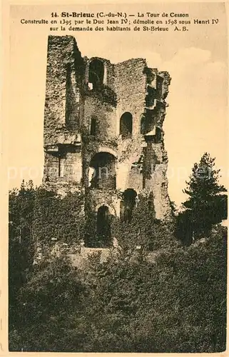 AK / Ansichtskarte Saint Brieuc_Cotes d_Armor La Tour de Cesson Saint Brieuc_Cotes d