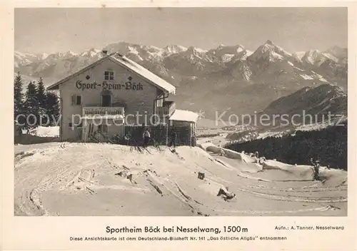 AK / Ansichtskarte Nesselwang Sportheim Boeck Nesselwang
