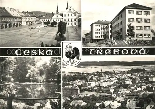 AK / Ansichtskarte Ceska_Trebova namesti Sbratreni Odborne uciliste zeleznicni Sad Javorka Celkovy pohled Ceska Trebova