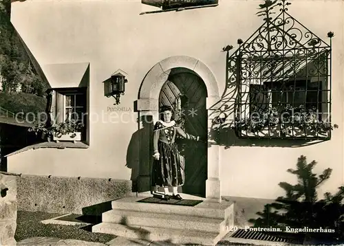 AK / Ansichtskarte Pontresina Engadinerhaus Pontresina