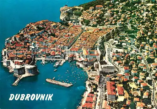 AK / Ansichtskarte Dubrovnik_Ragusa Fliegeraufnahme Dubrovnik Ragusa