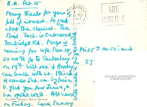 AK / Ansichtskarte Wengen_BE Berghaus Wengen_BE