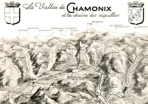 AK / Ansichtskarte Chamonix La Vallee de Chamonix et la chaine des aiguilles Chamonix