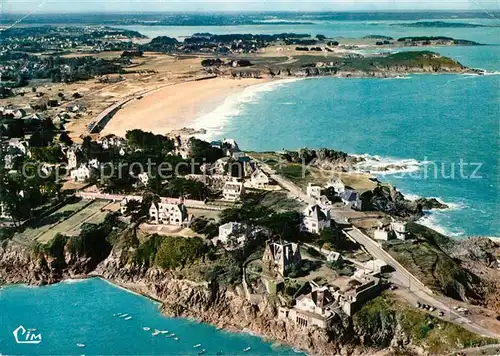 AK / Ansichtskarte Saint Lunaire Vue aerienne Les villas et la plage de Longchamp Saint Lunaire