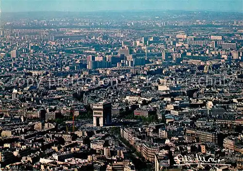 AK / Ansichtskarte Paris Arc de Triomphe Vue aerienne Paris