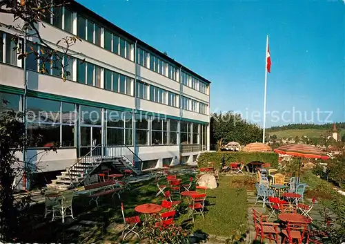 AK / Ansichtskarte Spiez_BE Hotel Bahnhof Terminus Spiez_BE