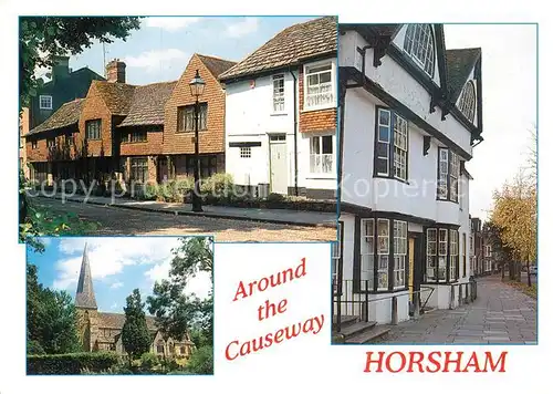 AK / Ansichtskarte Horsham_West_Sussex The Causeway Parish Church The Museum Horsham_West_Sussex