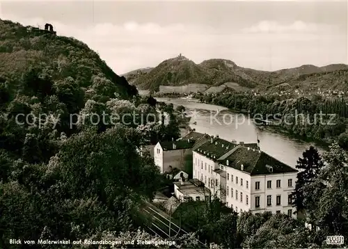 AK / Ansichtskarte Bonn_Rhein Blick vom Malerwinkel auf Rolandsbogen und Siebengebirge Bonn_Rhein