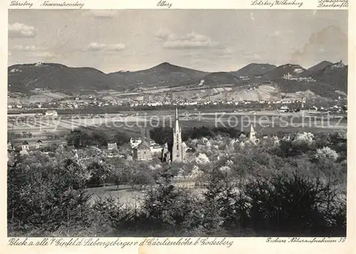 AK / Ansichtskarte Bad_Godesberg 7 Gipfel des Siebengebirges von der Caecilienhoehe Bad_Godesberg