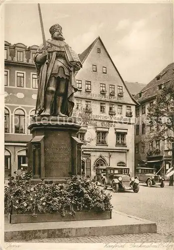 AK / Ansichtskarte Jena_Thueringen Hanfried Denkmal mit Goehre Jena Thueringen
