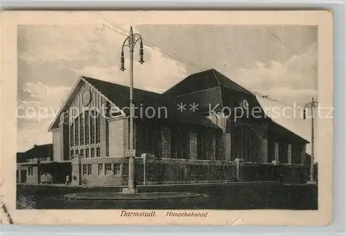 AK / Ansichtskarte Darmstadt Hauptbahnhof Darmstadt