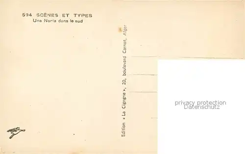 AK / Ansichtskarte Scenes_et_Types_Nr. 594 Noria dans le Sud Kamel Scenes_et_Types_Nr.