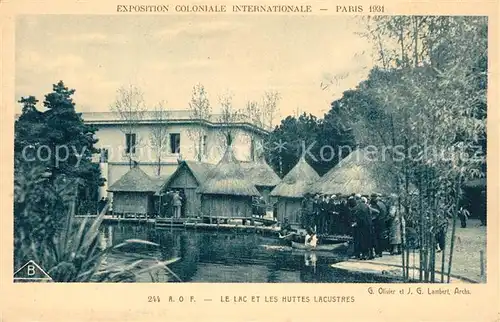 AK / Ansichtskarte Exposition_Coloniale_Internationale_Paris_1931 Lac Huttes Lacustres 