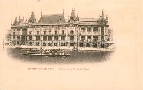 AK / Ansichtskarte Exposition_Universelle_Paris_1900 Palais Ville de Paris 