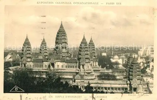 AK / Ansichtskarte Exposition_Coloniale_Internationale_Paris_1931 Temple d Angkor Vat  