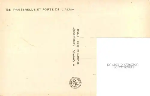 AK / Ansichtskarte Exposition_Internationale_Paris_1937 Passerelle Porte de l Alma 