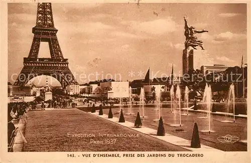 AK / Ansichtskarte Exposition_Internationale_Paris_1937 Jardins du Trocadero 