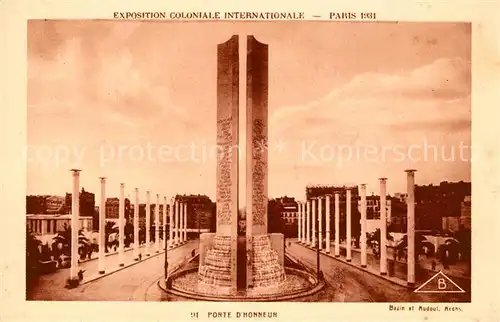 AK / Ansichtskarte Exposition_Coloniale_Internationale_Paris_1931 Porte d Honneur 
